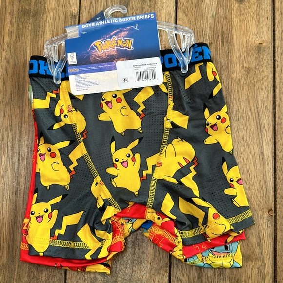 New Pokémon Boy’s Athletic Boxer Briefs 3 pack / Size 4 - Picture 6 of 10